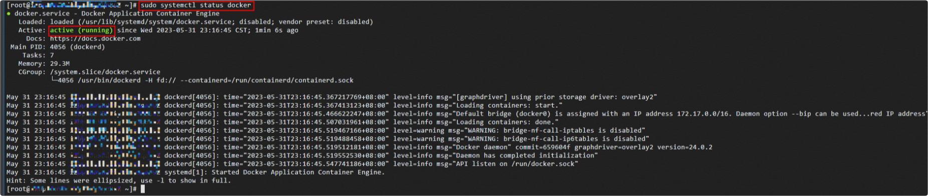 查看Docker状态